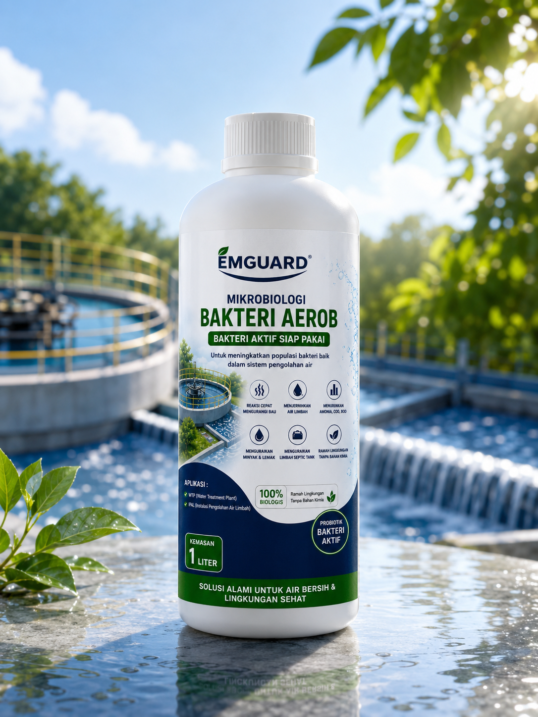EMGUARD® Mikrobiologi Bakteri Aerob — konsorsium hidup untuk IPAL & WTP
