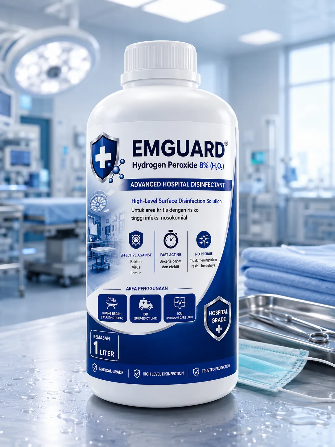 EMGUARD Hydrogen Peroxide 8% — Advanced Hospital Disinfectant