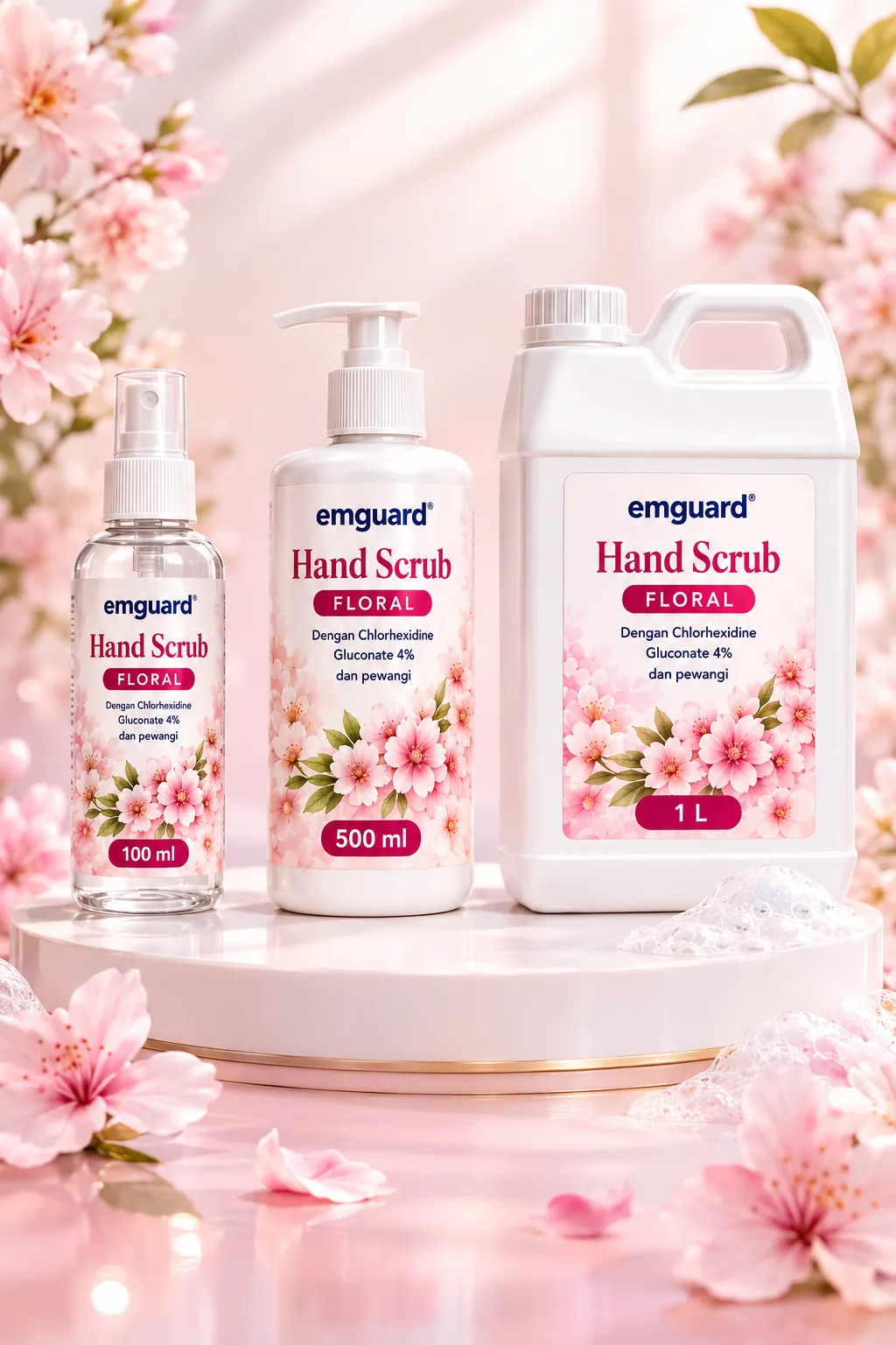 EMGUARD Hand Scrub Floral