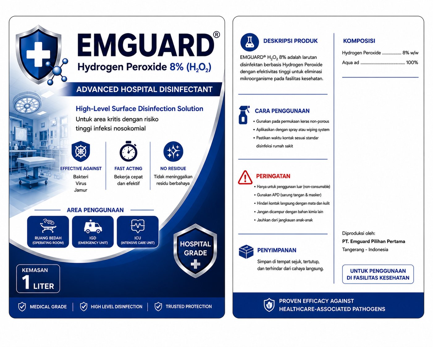 EMGUARD® Hydrogen Peroxide 8% — Advanced Hospital Disinfectant